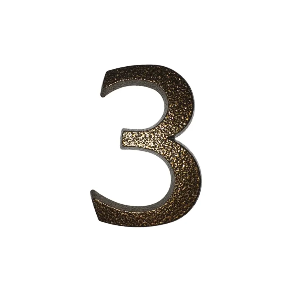 Alumínium Házszám "3" Barna 10cm