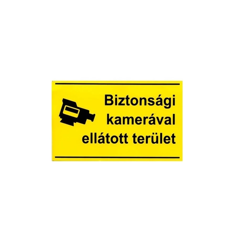 Biztonsági Kamerával Ellátott Terület Tábla 21X30cm