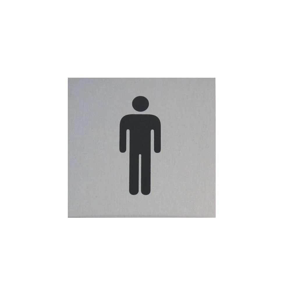 Férfi Wc Szimbólum Öntapadós Alu Tábla 6X6cm