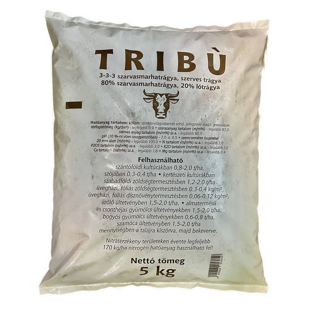 Tribú Szerves Marhatrágya Granulátum 5kg
