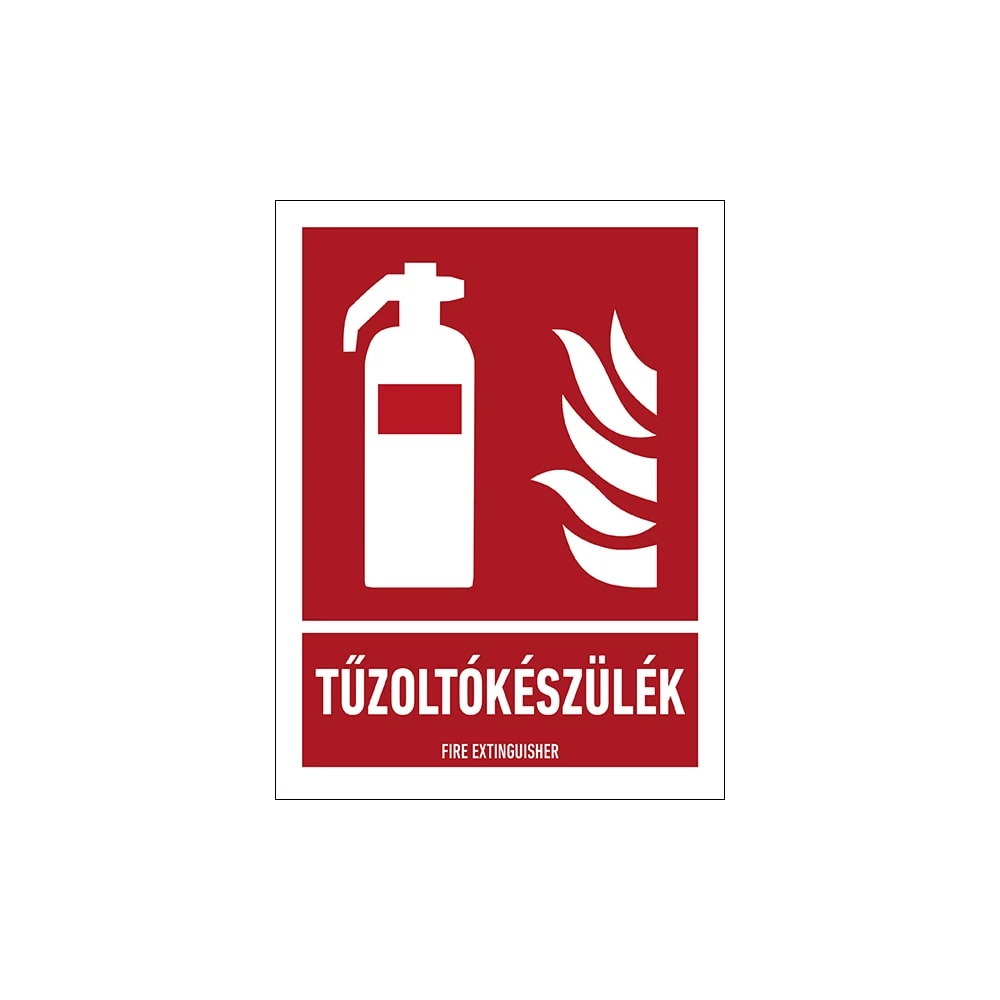 Tűzoltókészülék Öntapadós Matrica 15X20cm