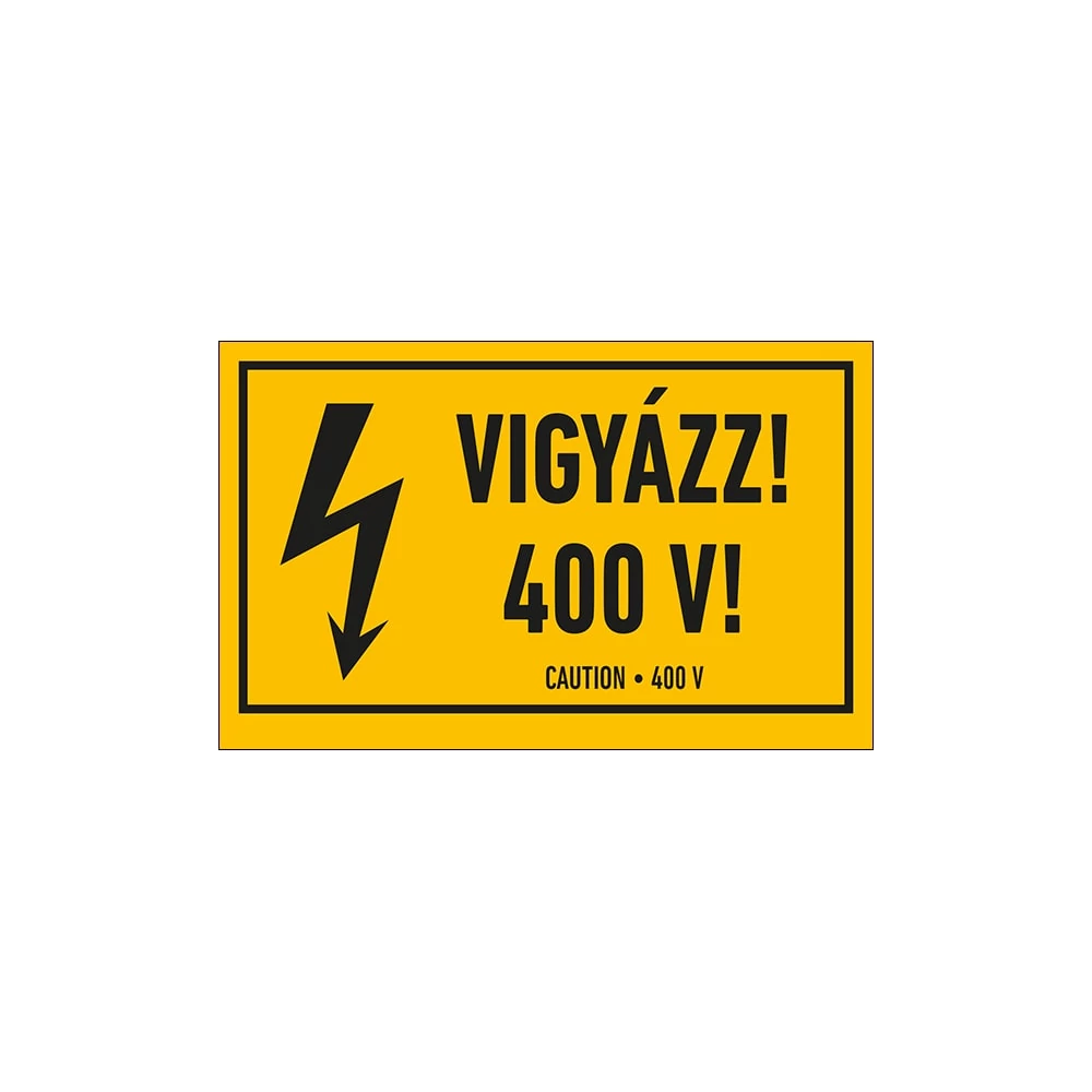 Vigyázz 400 V Tábla 10X16cm