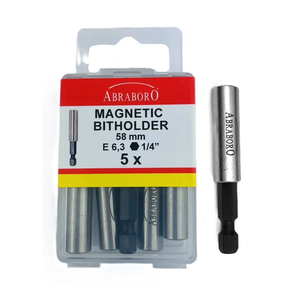 Abraboro mágneses bit tartó 1/4" 58mm (5db)