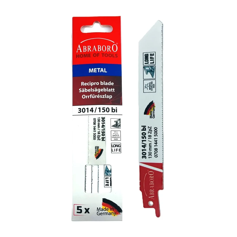 Abraboro orrfűrészlap TPI:18 (fém) 130mm (5db)