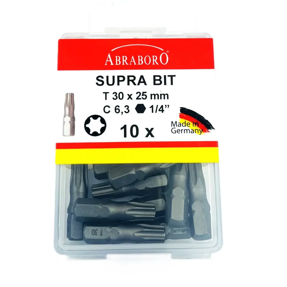 Abraboro SUPRA behajtótüske 25mm T30 (10db)