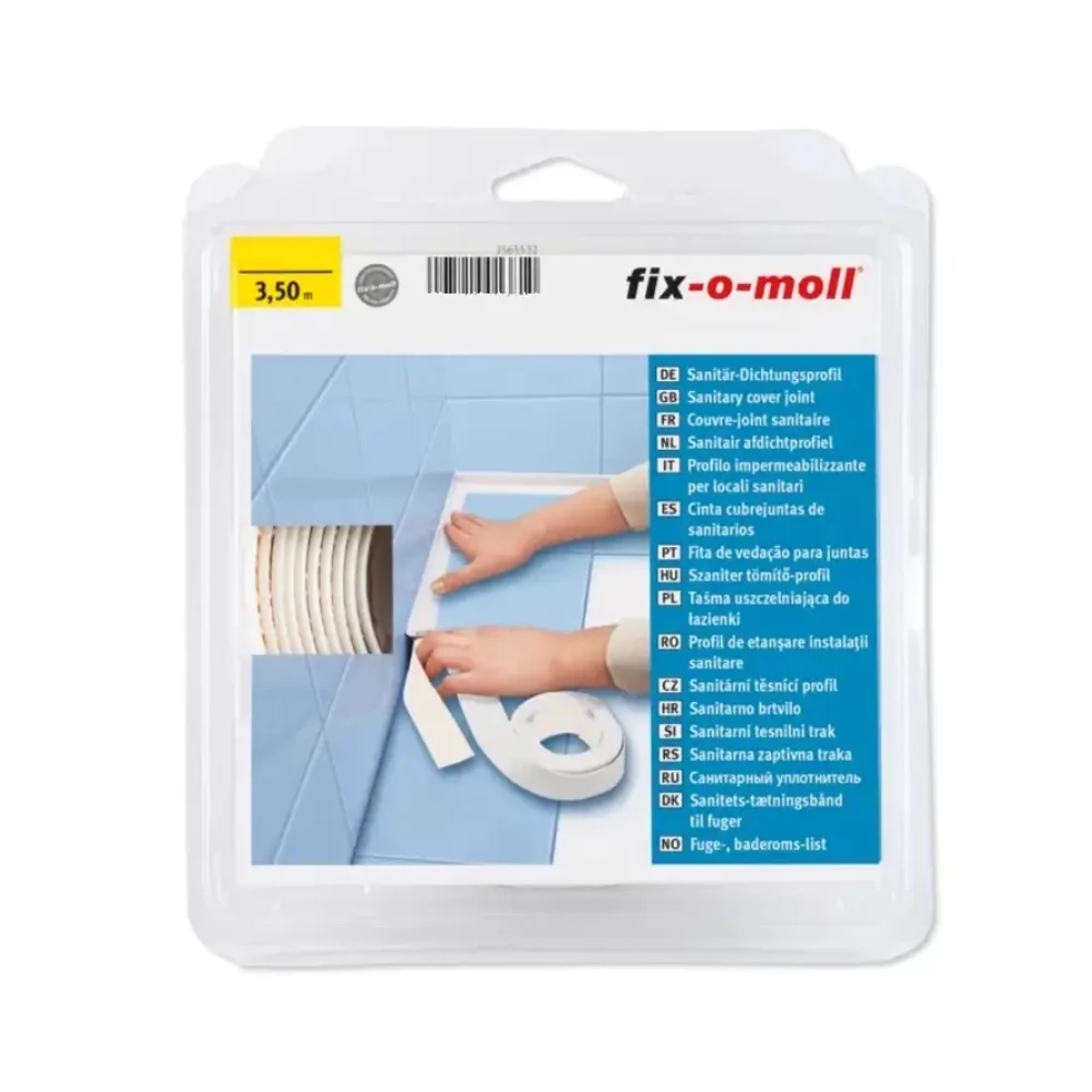 Fix-o-moll vízzáró szaniter szigetelő szegély öntapadós fehér 40mm (3,5m)