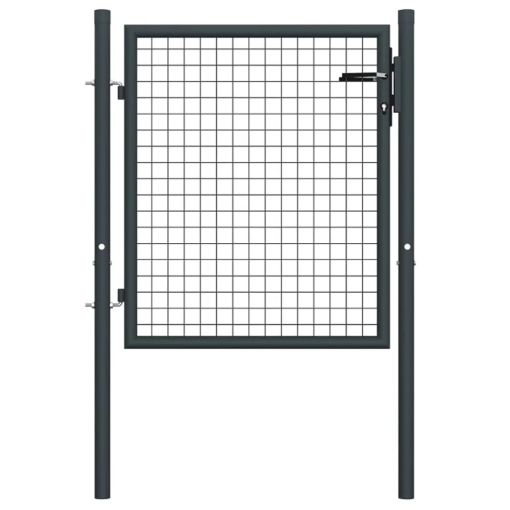 Kerti kapu oszloppal antracit színű 150cm magas