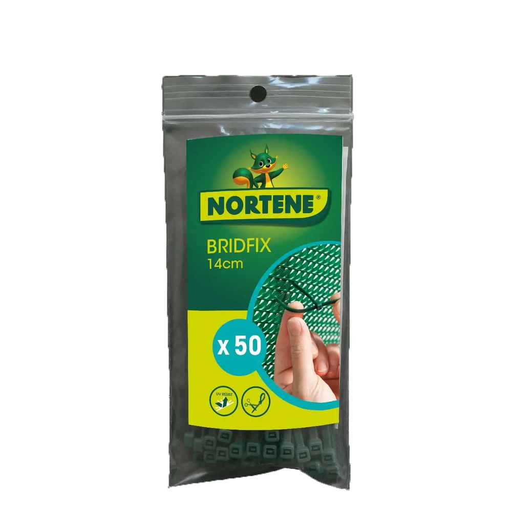 Nortene Birdfix gyorskötöző zöld 140x4,6mm (50db)
