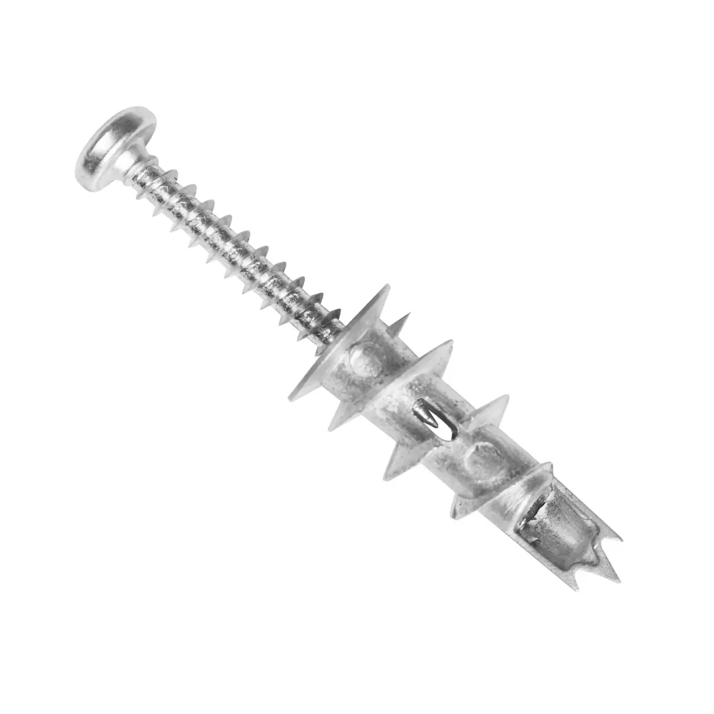 Önfúrós fém gipszkarton dübel 13x31mm + D-fejű csavar 4,2x32mm (6 db)