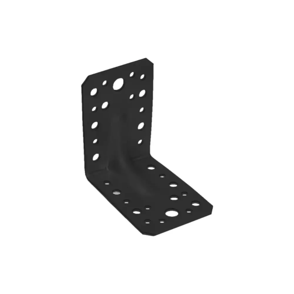 Sarokösszekötő Lemez Erősített 90X90X65mm Fekete