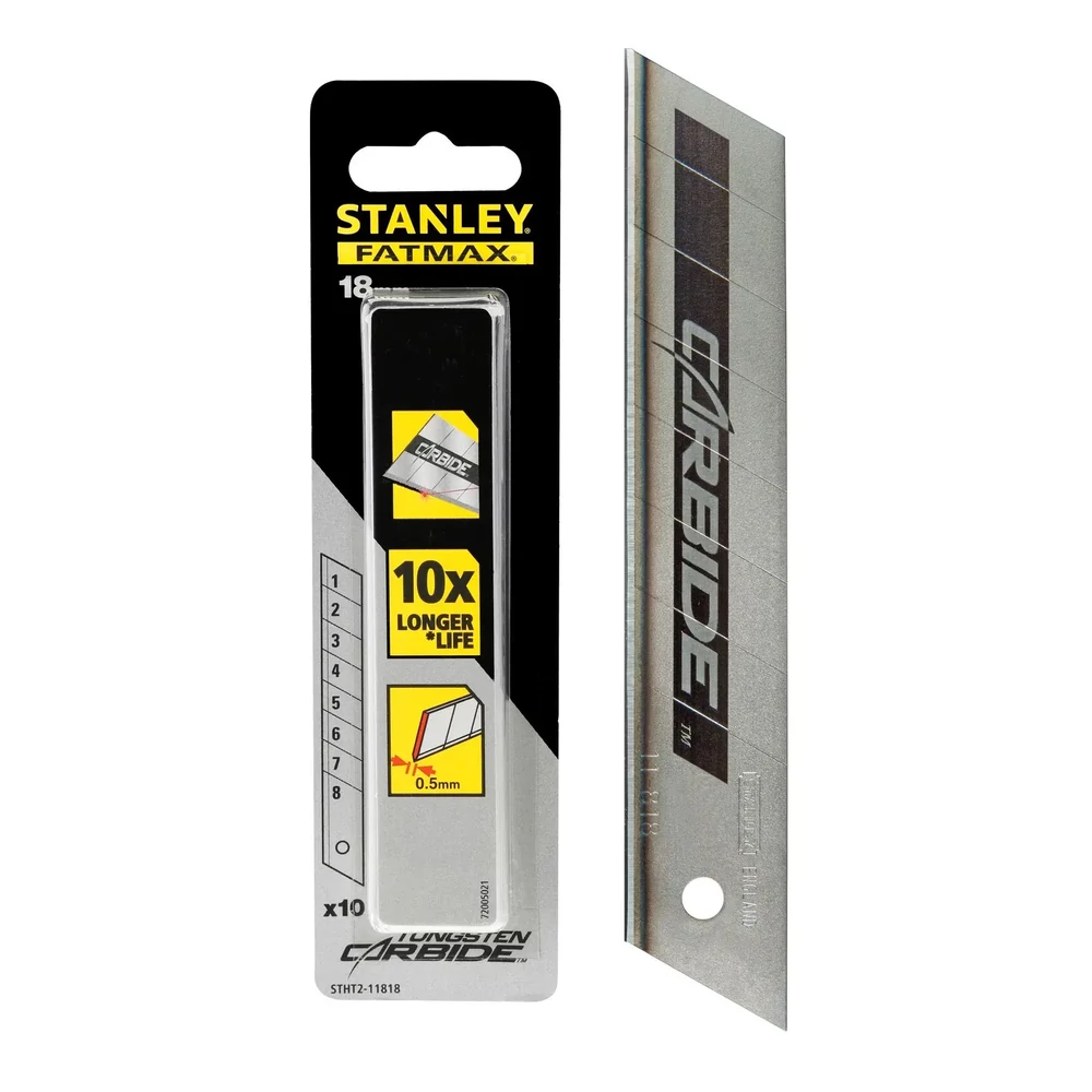 STANLEY CARBIDE törhető penge vágókéshez 18mm (10db)