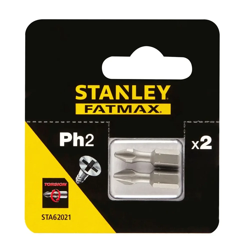 STANLEY FATMAX torziós behajtótüske 25mm PH2 (2db)