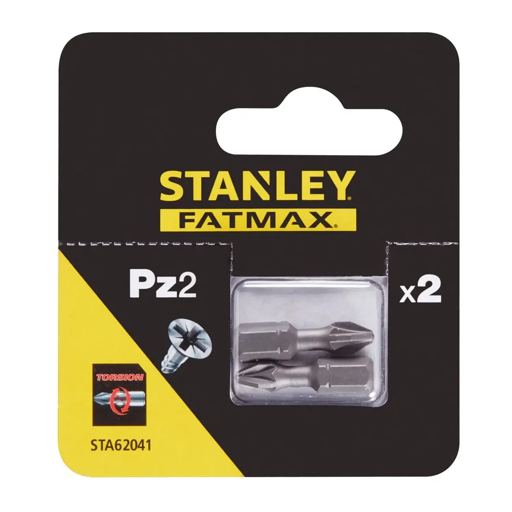 STANLEY FATMAX torziós behajtótüske 25mm PZ2 (2db)