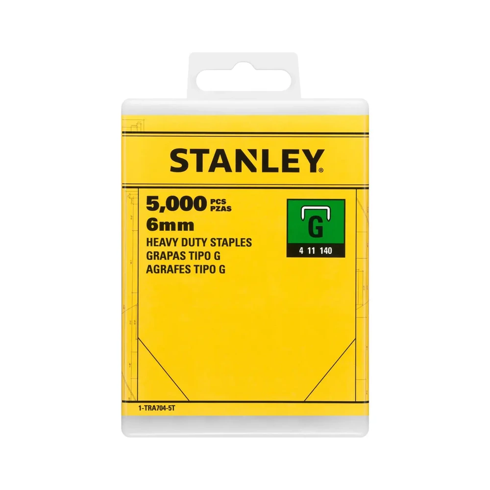STANLEY „G“ típusú tűzőkapocs 6mm (5000db)