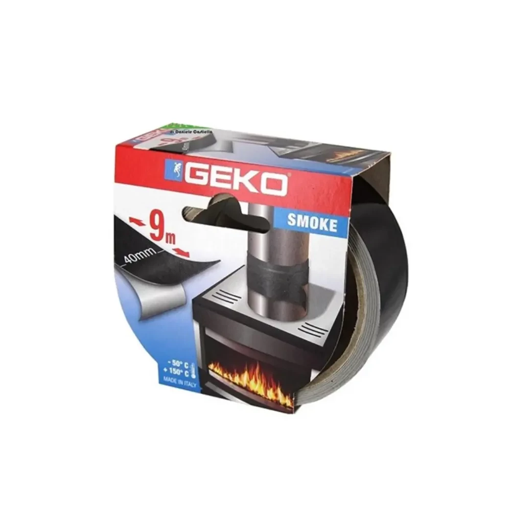 Tömítőszalag Füstcsőhöz Hőálló 40 mm X 9 M Fekete Geko