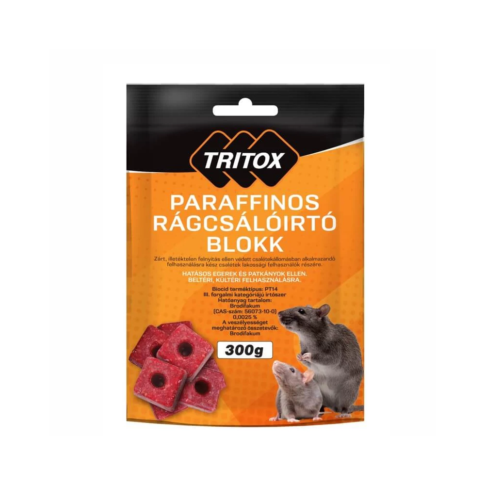 TRITOX rágcsálóirtó blokk 300g