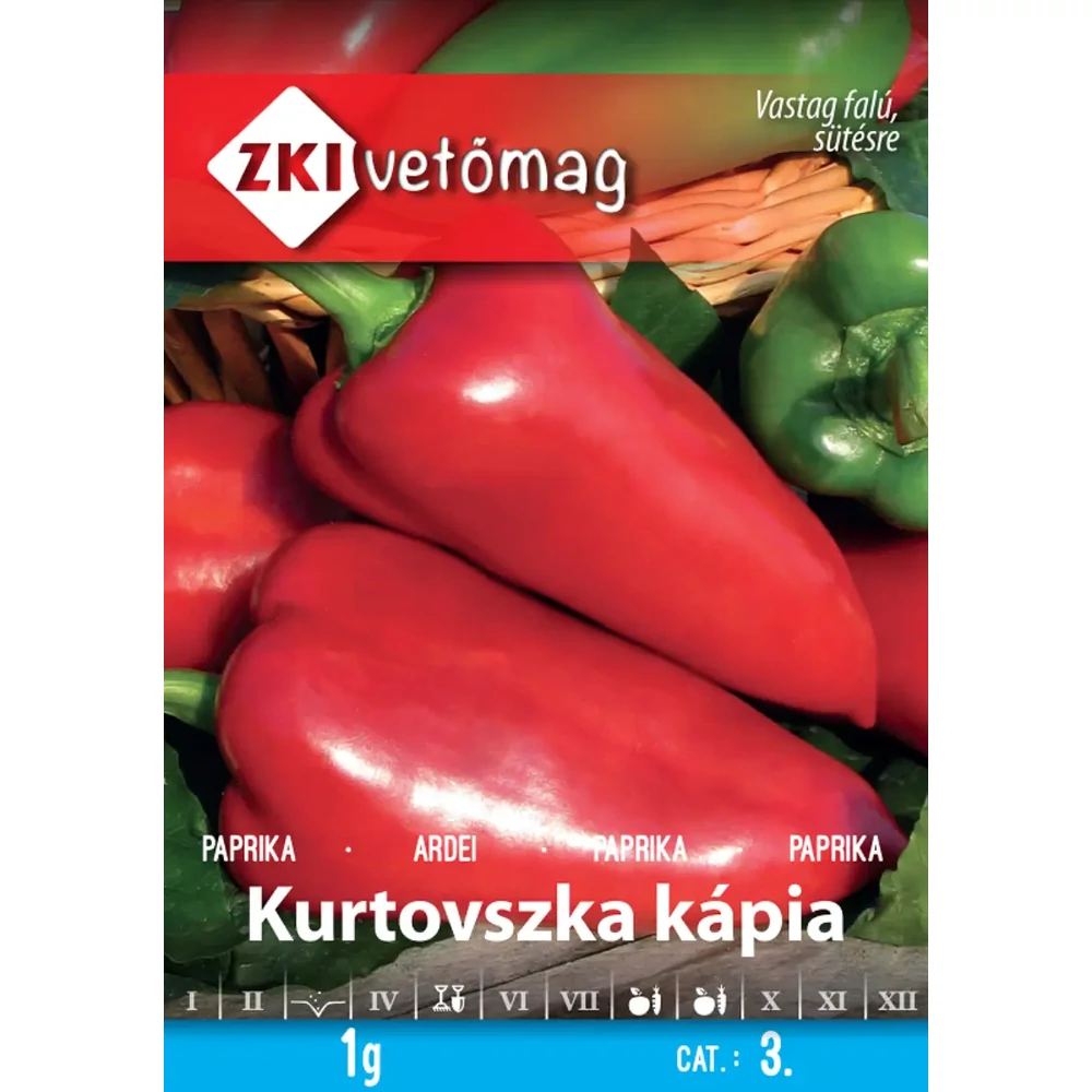 ZKI Paprika (Kurtovszka kápia) vetőmag 1g