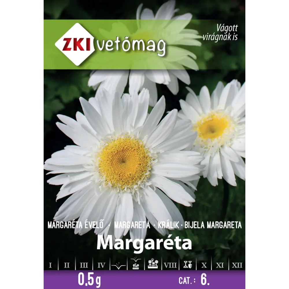 ZKI Virágmag (Évelő fehér margaréta) vetőmag 0,5g