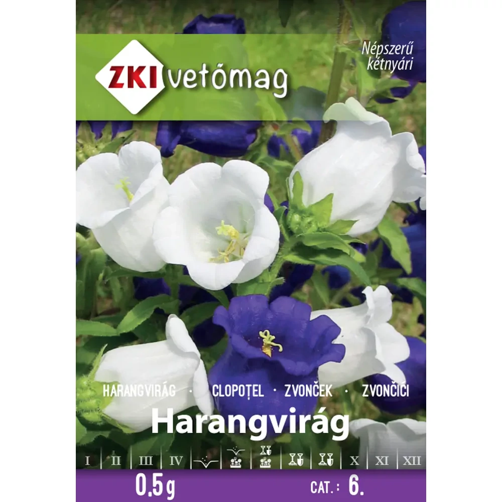 ZKI Virágmag (Harangvirág színkeverék) vetőmag 0,5g