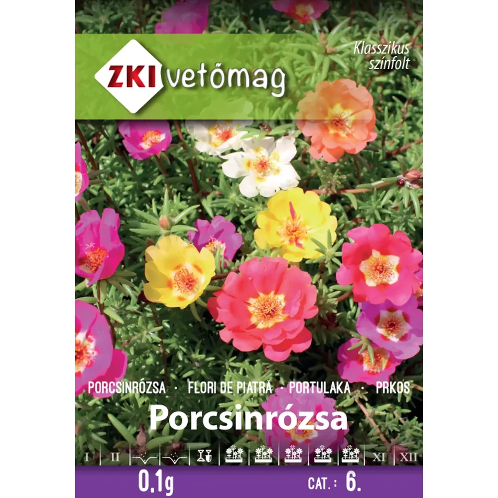 ZKI Virágmag (Porcsinrózsa Alacsony színkeverék) vetőmag 0,1g