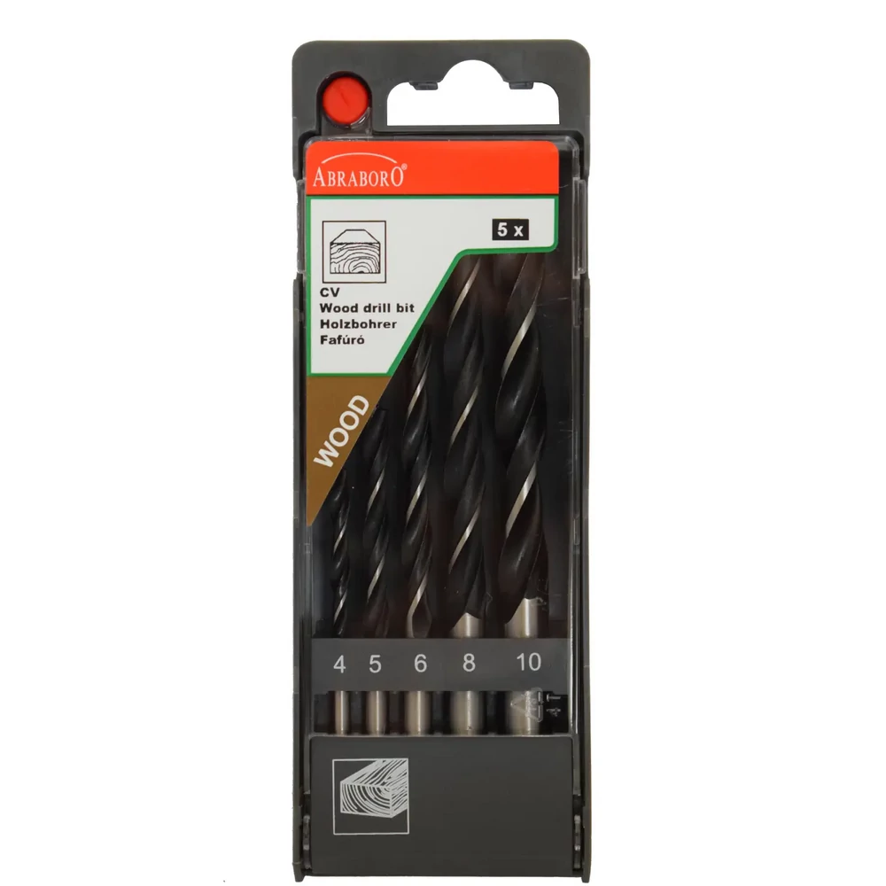 Abraboro rövid fafúró készlet 4-10mm (5 részes)
