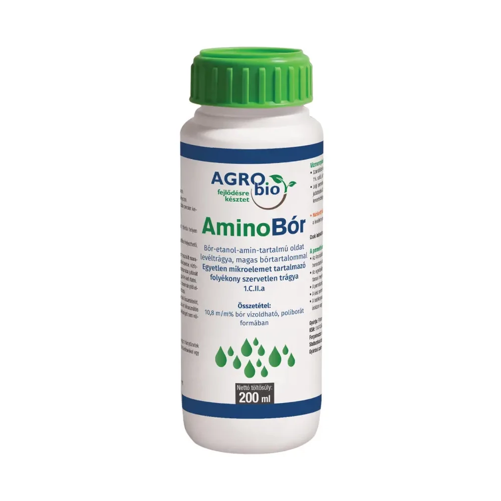 AgroBio AminoBór magas bórtartalmú szervetlen lombtrágya 200ml