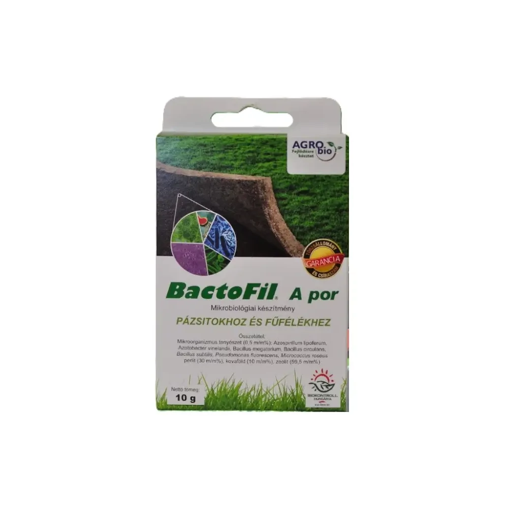 AgroBio BactoFil A mikrobiológiai talajkondicionáló pázsitokhoz és fűfélékhez (200m2) 10g