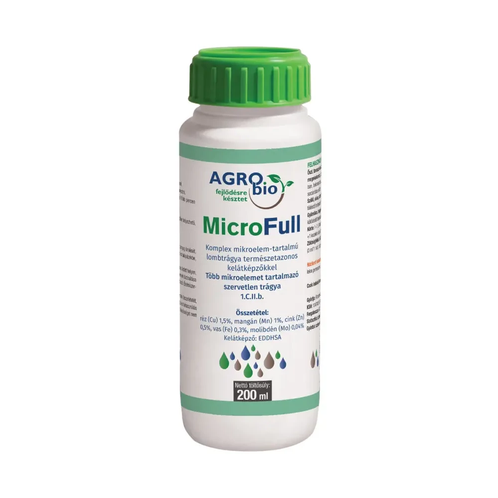 AgroBio MicroFull komplex mikroelem tartalmú lombtrágya 200ml