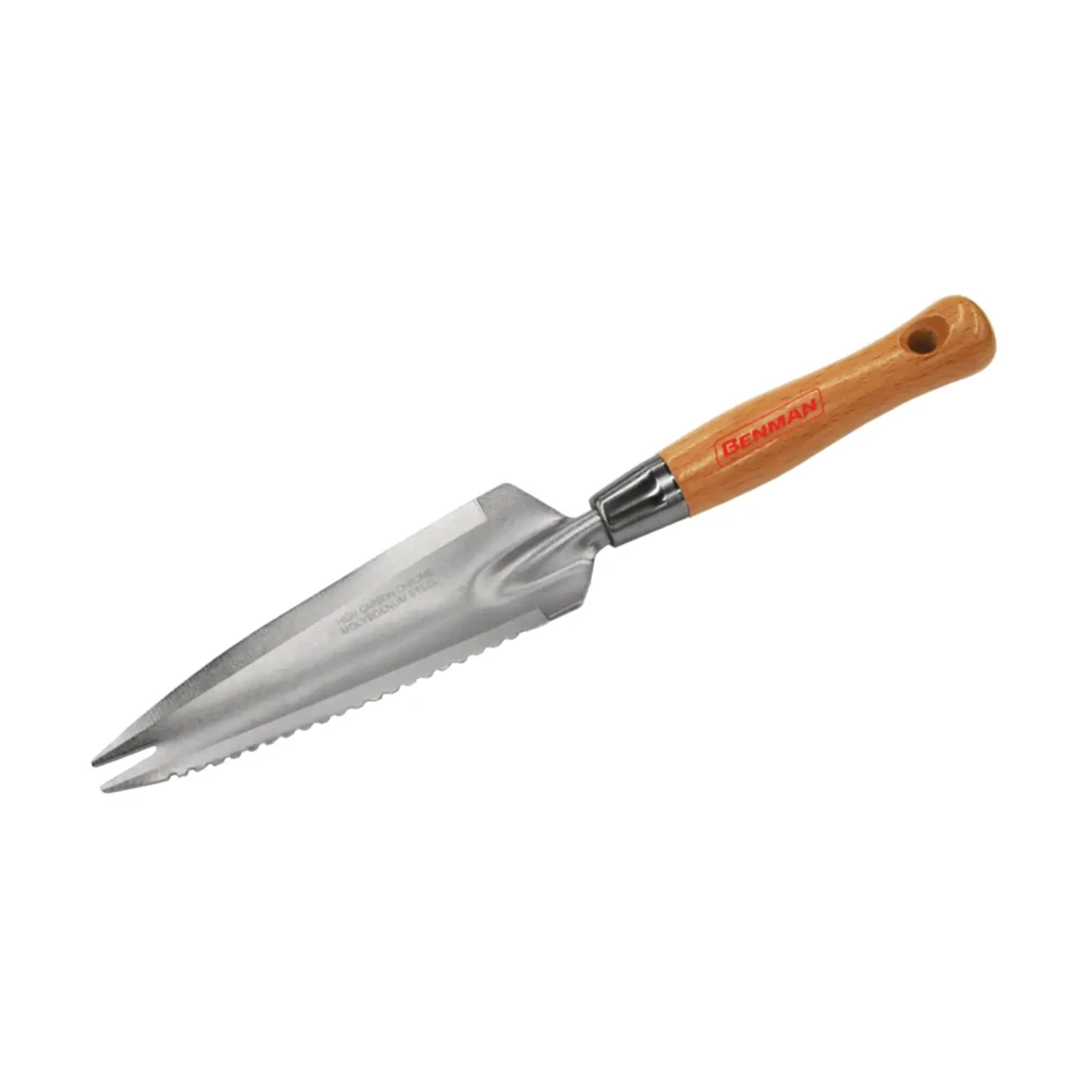 Benman profi keskeny villás fogazott kis kerti ültető lapát 33cm