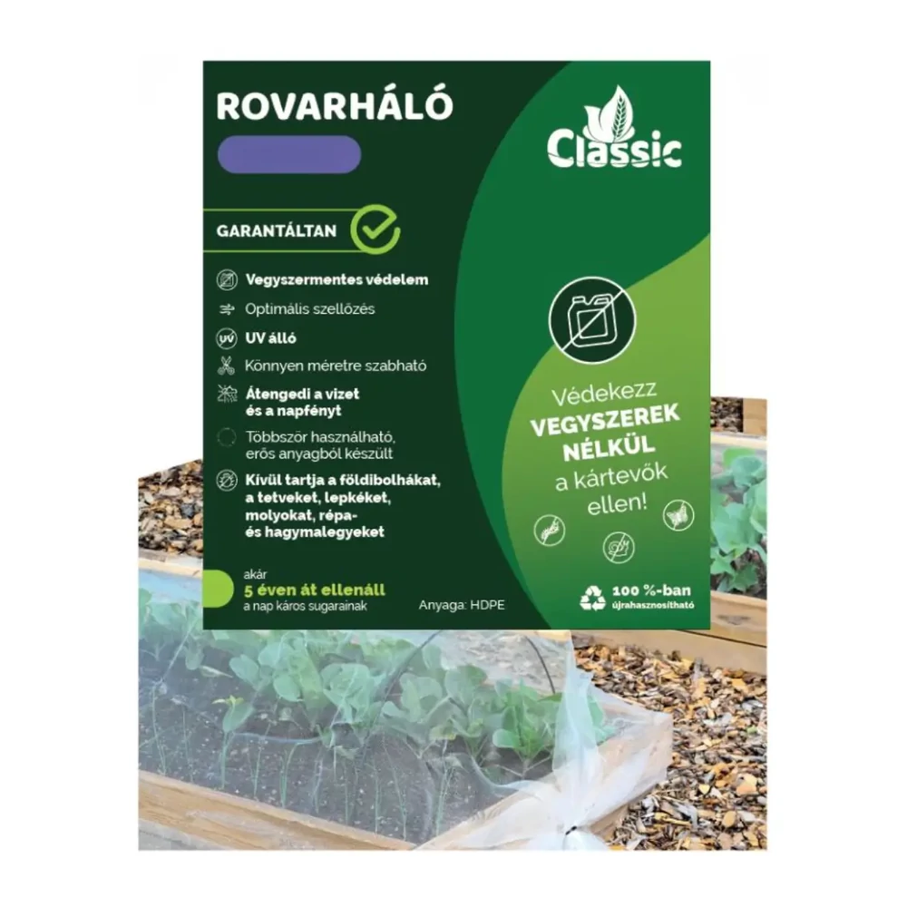 Classic rovarvédő háló veteményesre 2x5m