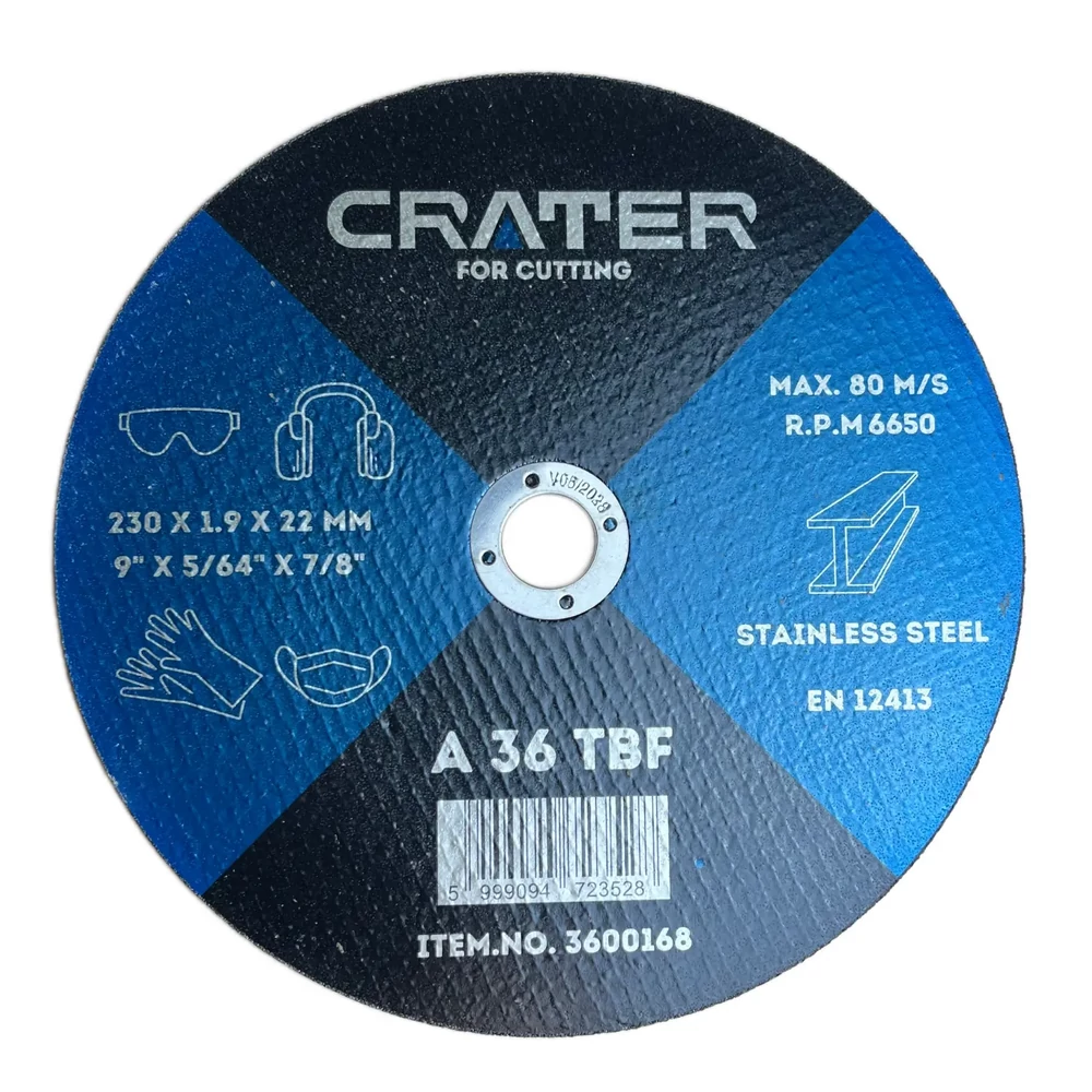 CRATER A36TBF inox fémvágó korong 230x1.9mm