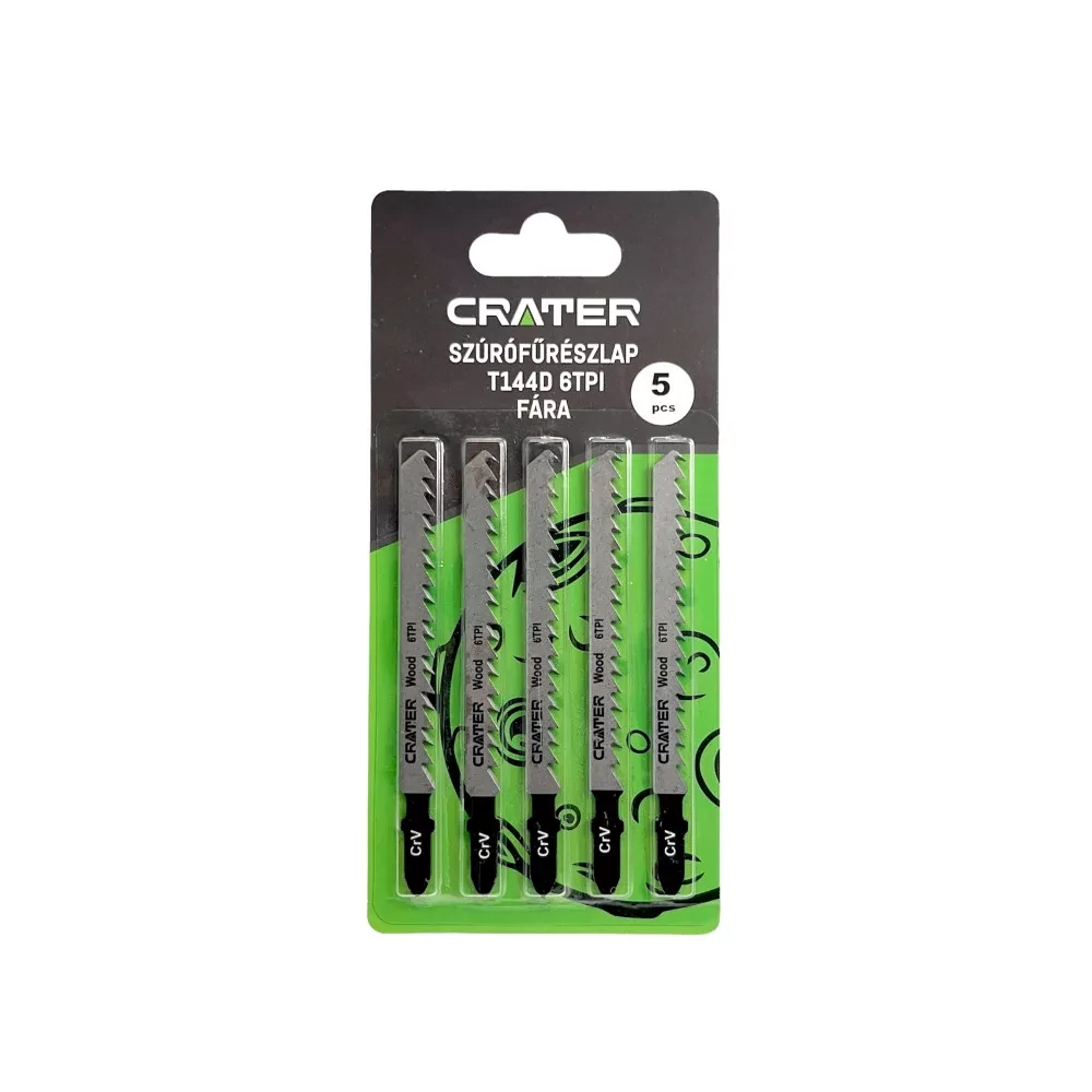 CRATER dekopírfűrész lap TPI:6 (fa) 75mm (5db)