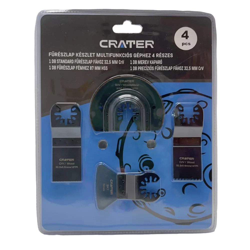 CRATER fűrészlap készlet multigéphez (4 részes)