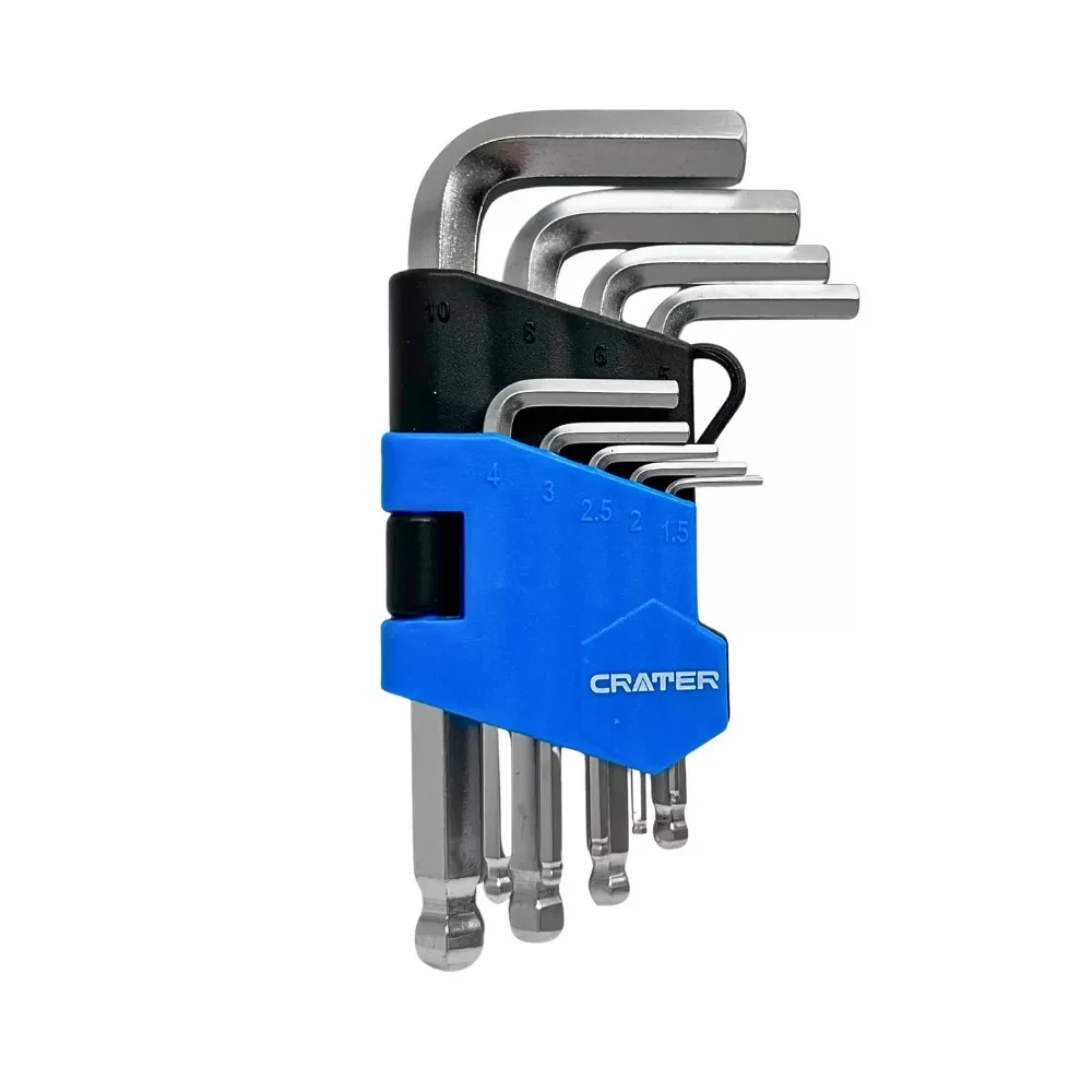 CRATER imbuszkulcs készlet gömbfejjel (9 részes 1.5-10mm)