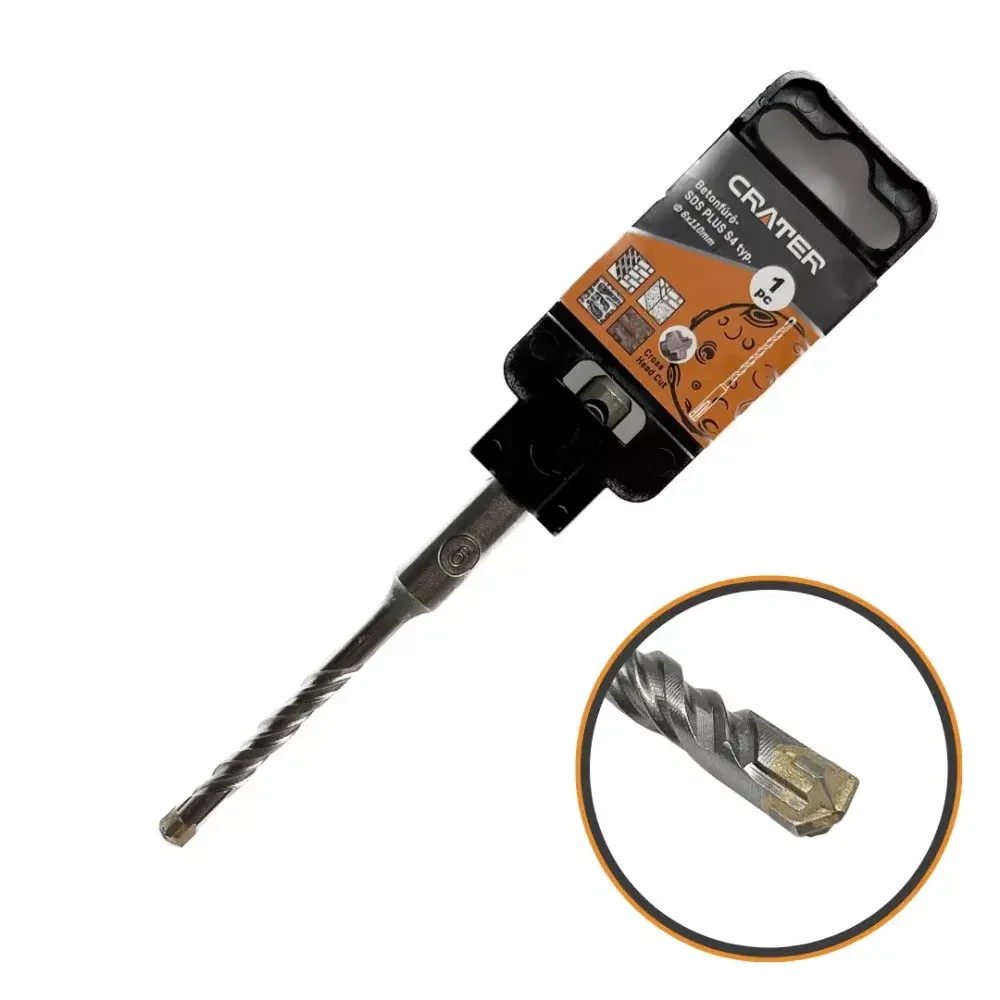 CRATER SDS+ Plus négyélű betonfúró 6x110/50mm