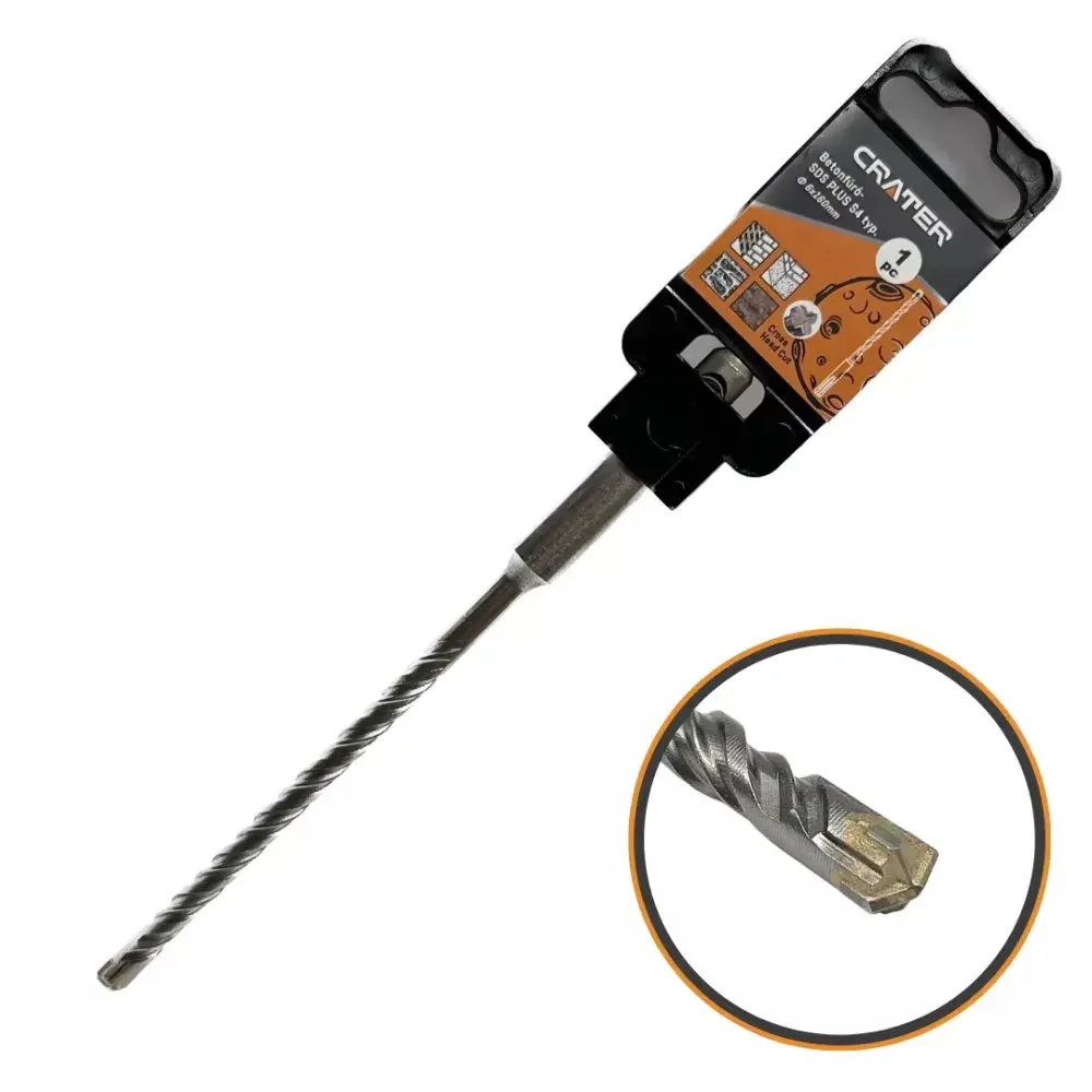 CRATER SDS+ Plus négyélű betonfúró 6x160/100mm