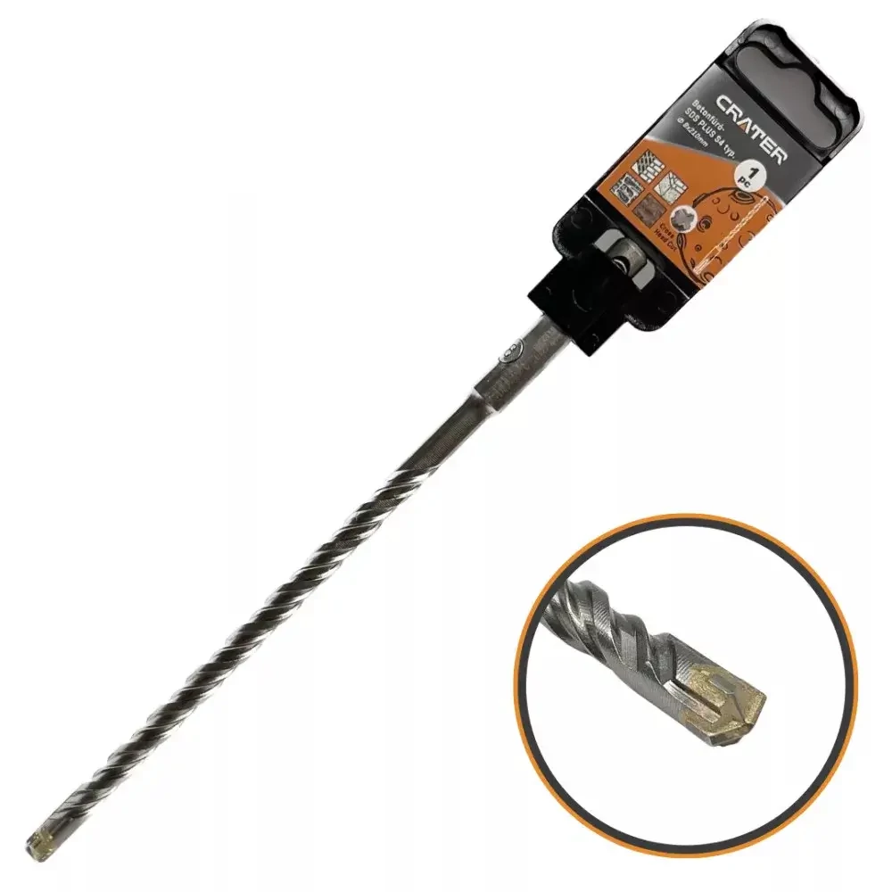 CRATER SDS+ Plus négyélű betonfúró 8x210/150mm
