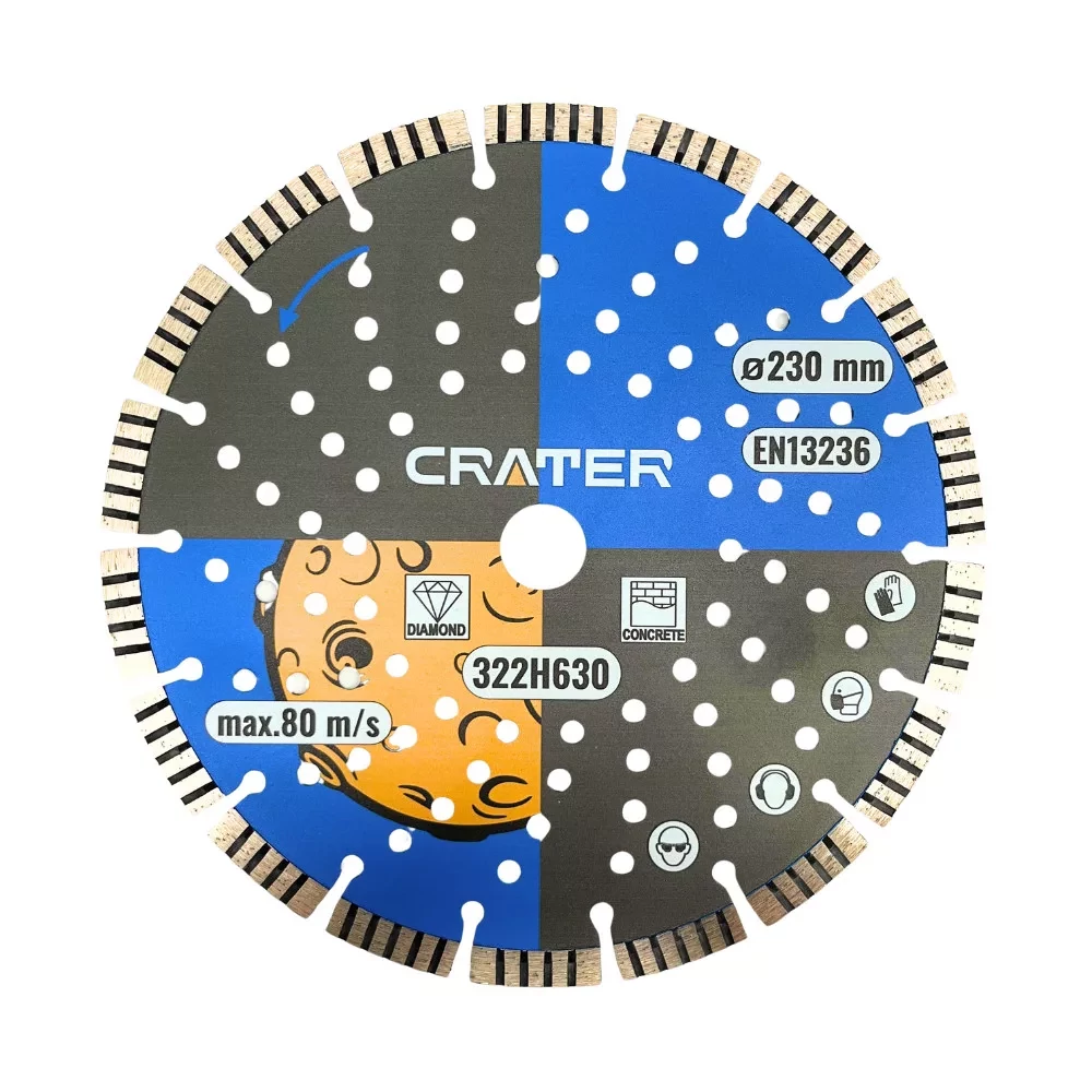 CRATER szegmentált turbo gyémánttárcsa 230mm