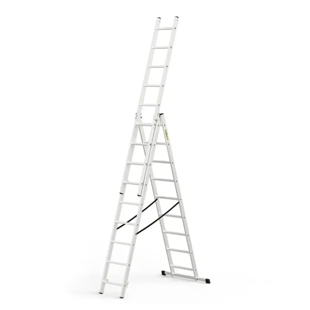 DRABEST többcélú alu létra 3x9 fokos