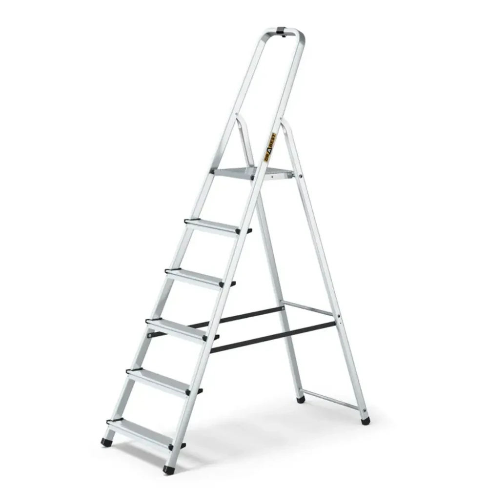 DRABEST alu háztartási létra 6 fokos