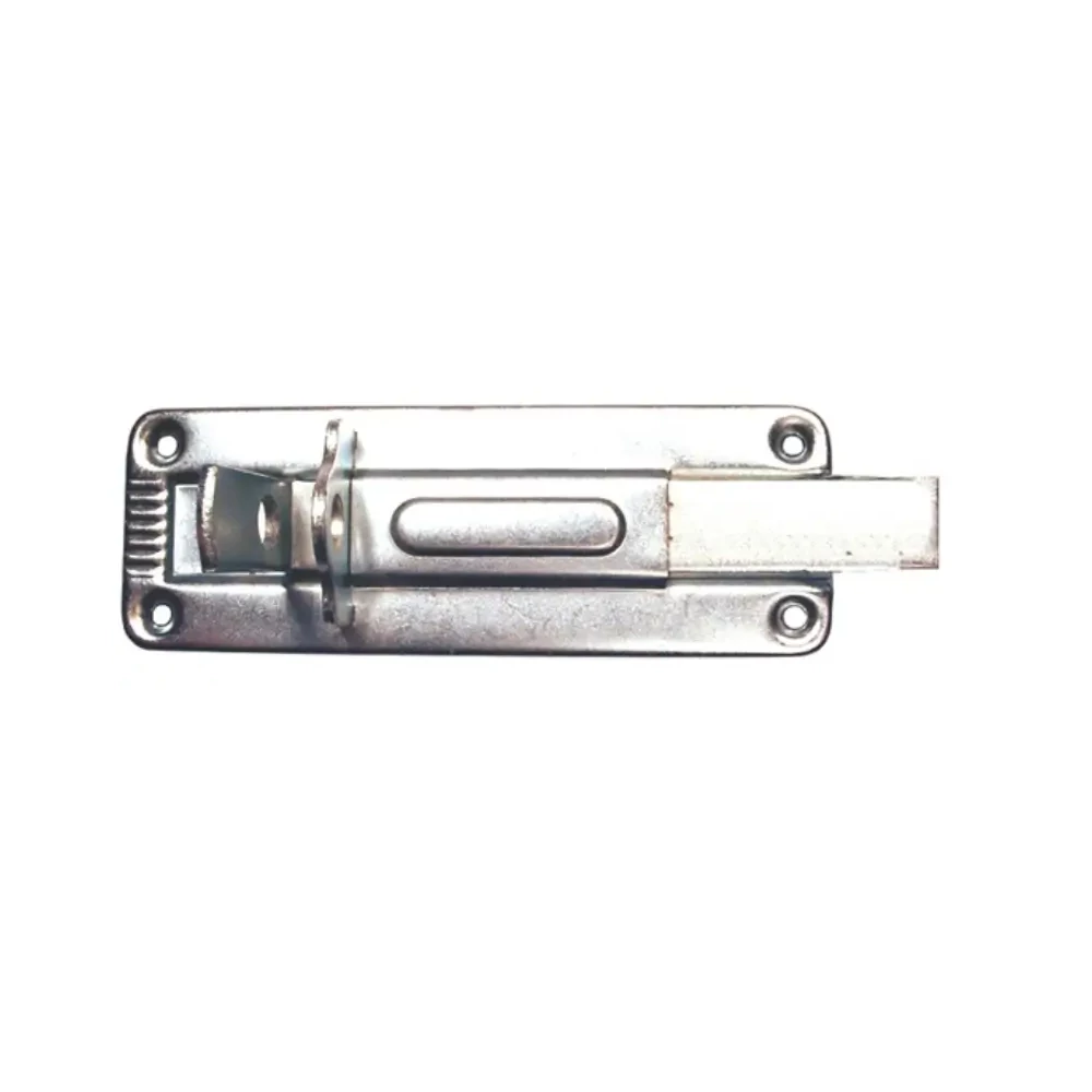 Épülettolózár + ütköző egyenes lakatolható horganyzott 100x45mm