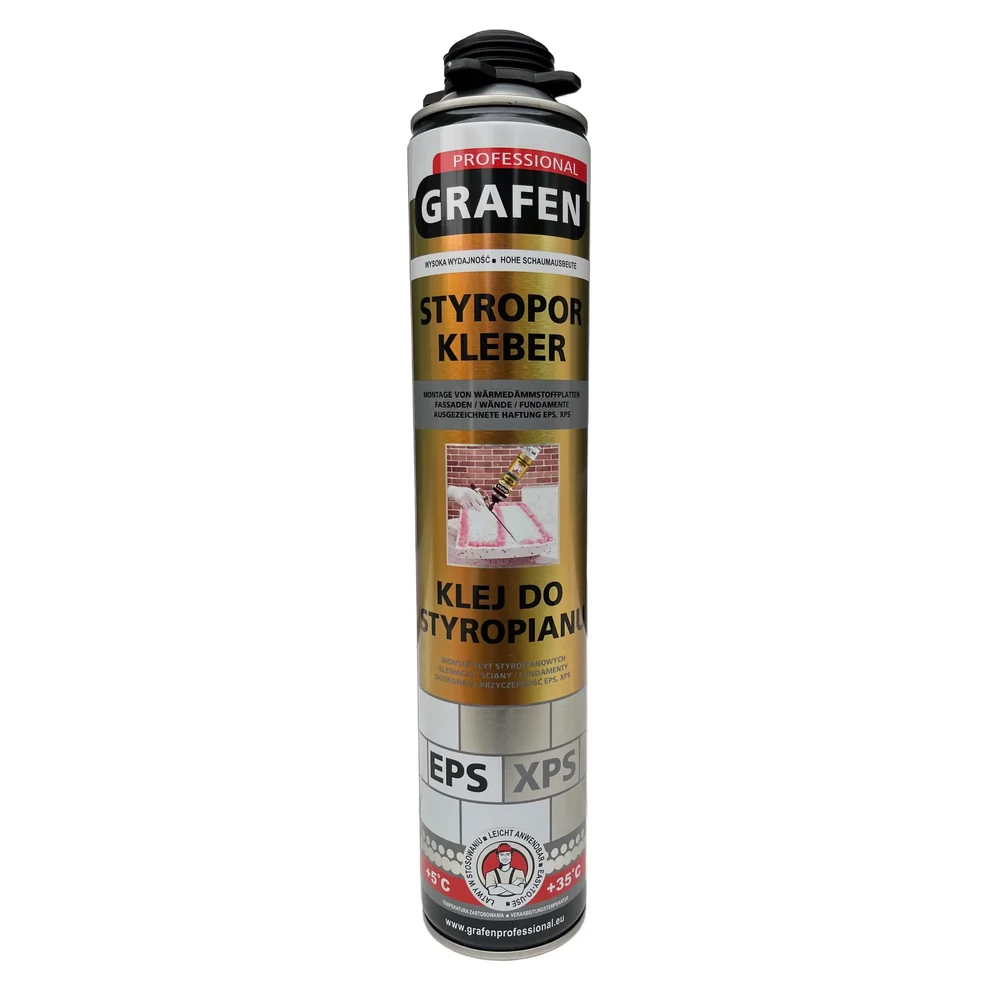 GRAFEN pisztolyos ragasztó purhab XPS/EPS szigetelőanyagokhoz 750ml - 840g