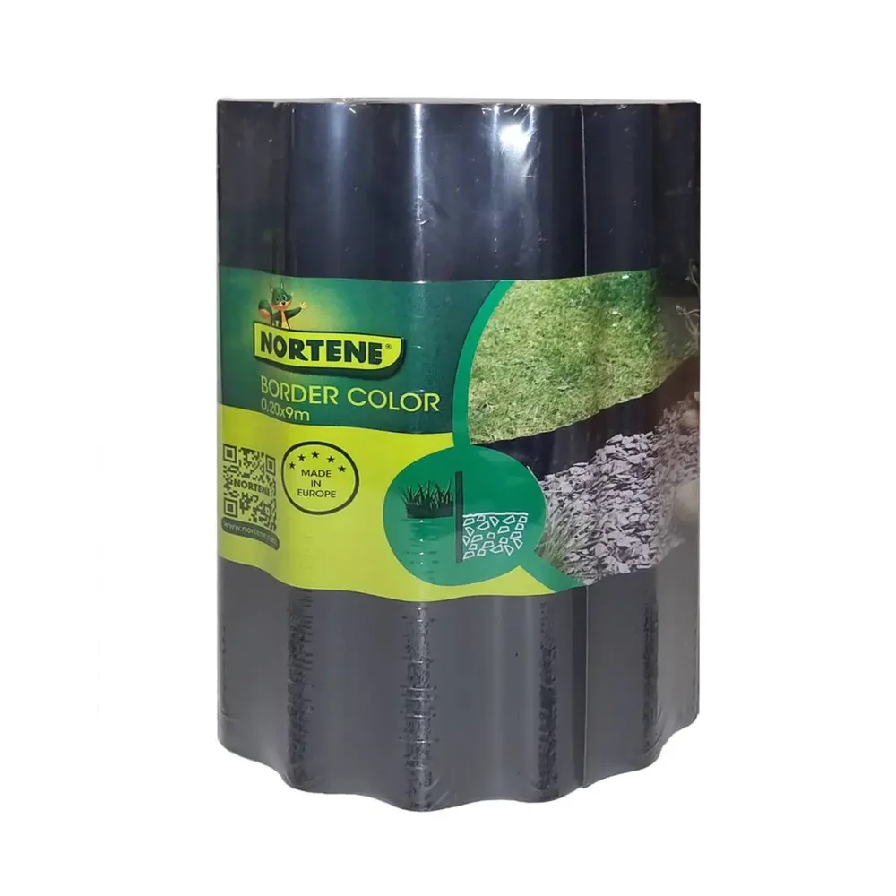 Nortene BORDER COLOR - Hullámos műanyag gyepszegély 0,20 x 9 m antracit