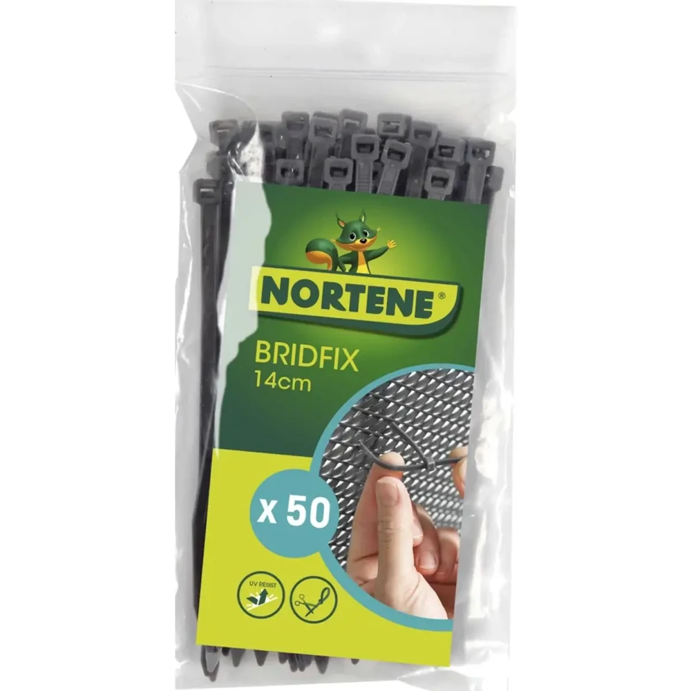 Nortene BRIDFIX - Többfunkciós gyorskötöző 14 cm szürke (50db)