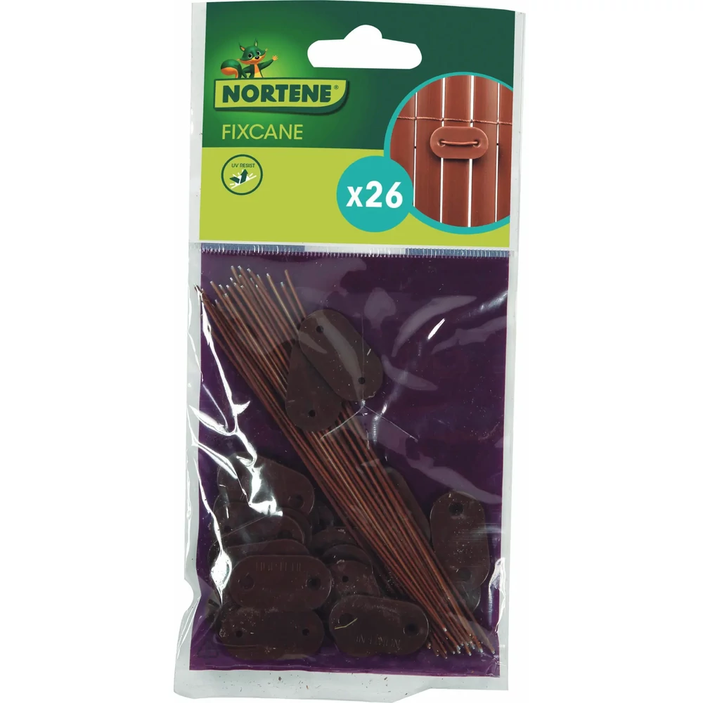 Nortene FIXCANE - Speciális rögzítő mű nádfonatokhoz sötétbarna (26 darab / csomag)