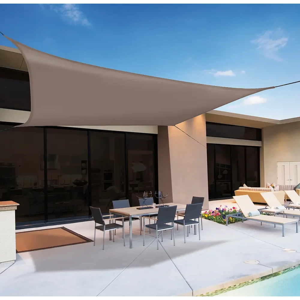 Nortene SUNNET KIT POLYESTER - Napvitorla 3,6 x 3,6 m barna