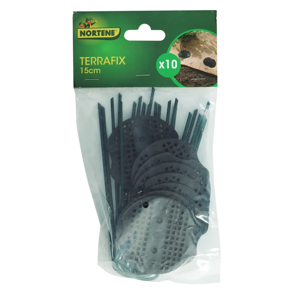 Nortene TERRAFIX - Leszúrható tüske szett, fekete 15cm x 3mm (10 db/csomag)