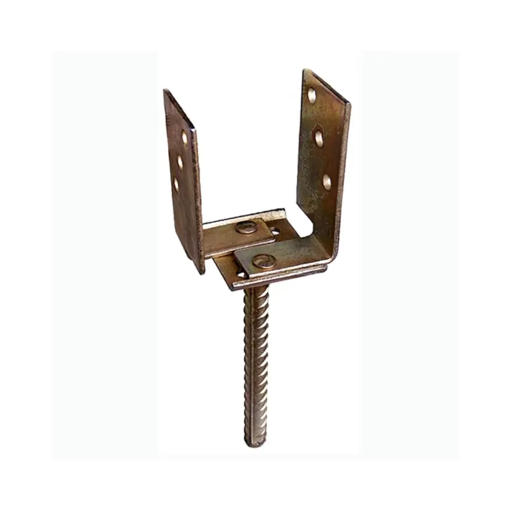 Oszloptalp betonozható állítható 60-130mm sárga horgany