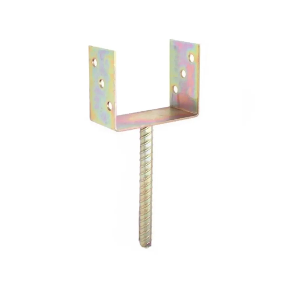 Oszloptalp "U" betonozható sárga horganyzott 120mm