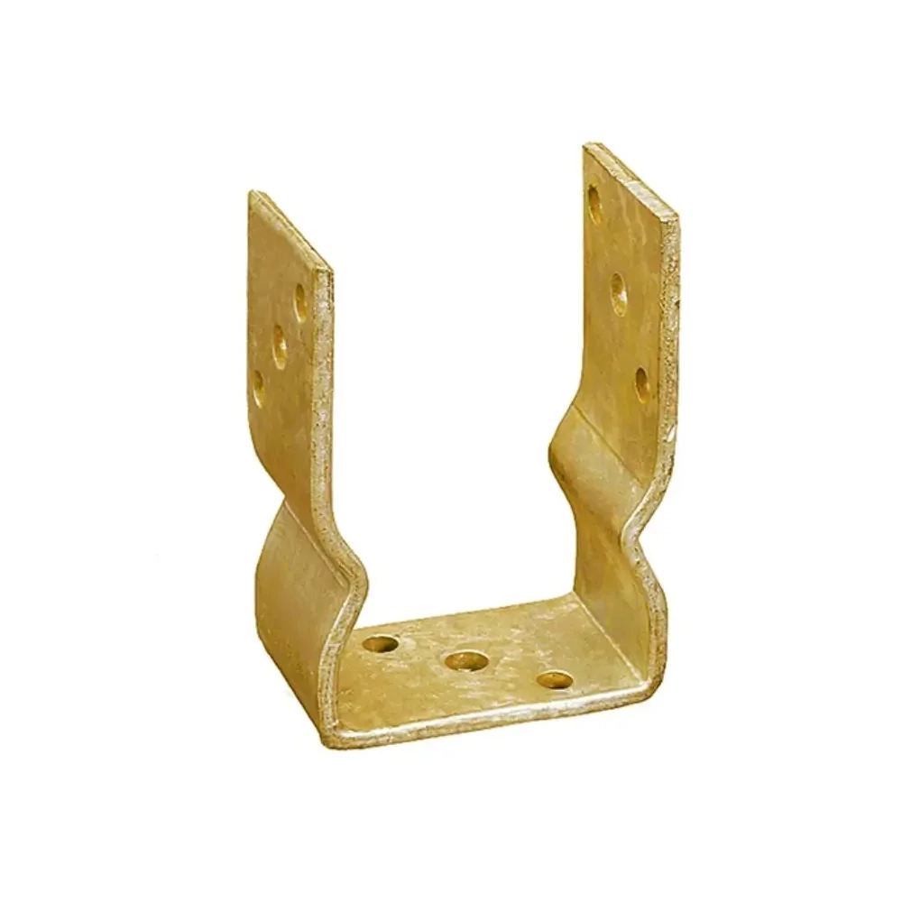 Oszloptalp "U" lecsavarozható sárga horganyzott rogyasztott 120mm